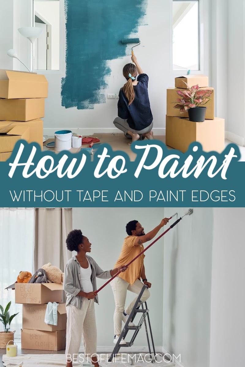 Paint edges without tools and you don’t have to worry about how to paint without tape. Rest assured, it is an easy DIY process with beautiful results! DIY Paint Ideas | DIY Painting Tips | DIY Home Ideas | Painting Tips via @amybarseghian