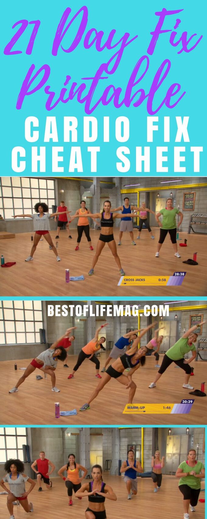 PRINTABLE 21 Day Fix Cardio Fix Cheat Sheet The Best Of Life Magazine