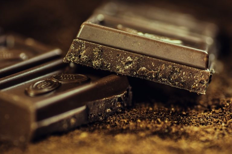 Low Carb Chocolate Dessert Recipes Close Up of Pieces of Dark Chocolate