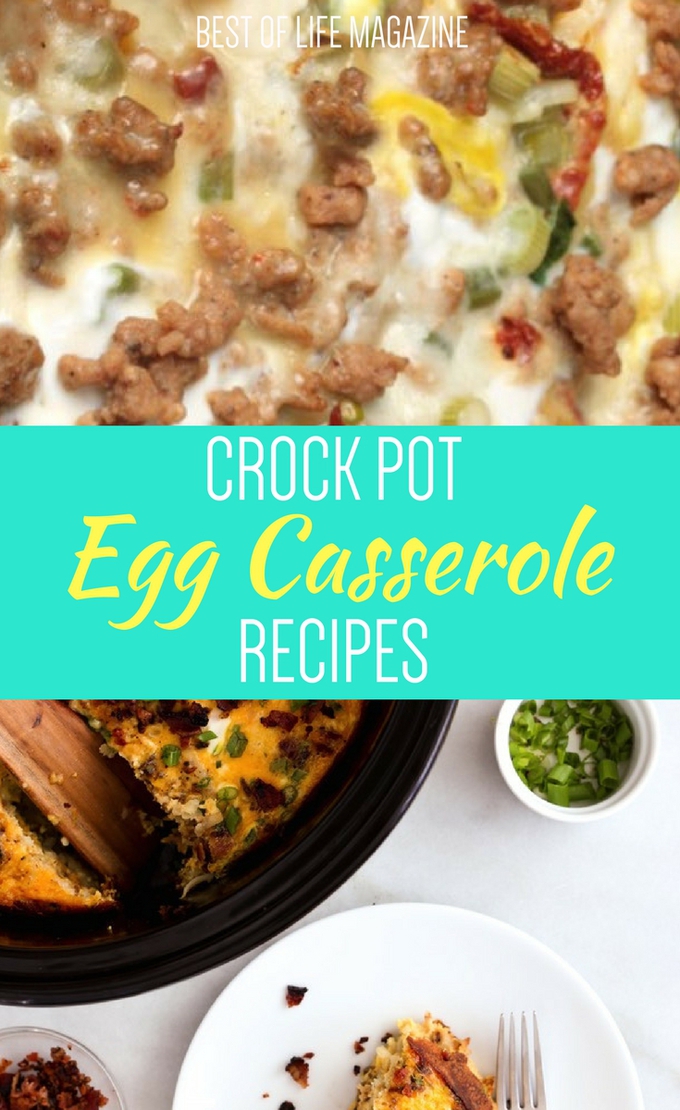 Using the best crock pot egg casserole recipes you can start your day off with a delicious meal without putting in too much time in the morning. Crock Pot Recipes | Best Crock Pot Recipe | Breakfast Recipes | Best Breakfast Recipes | Crock Pot Breakfast Recipes via @amybarseghian