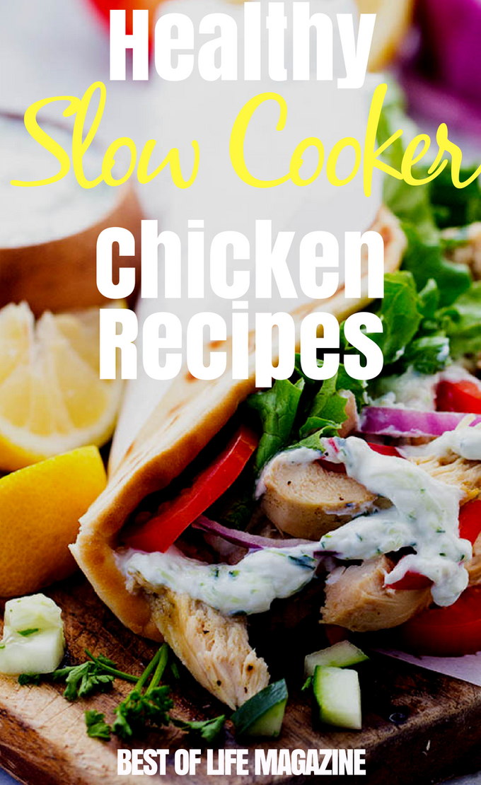 Use the best healthy slow cooker recipes with chicken to make for easy meal planning and healthy dinners everyone will enjoy. #slowcookerrecipes #chickenrecipes #crockpotrecipes #crockpot #healthyrecipes #healthyfood via @amybarseghian