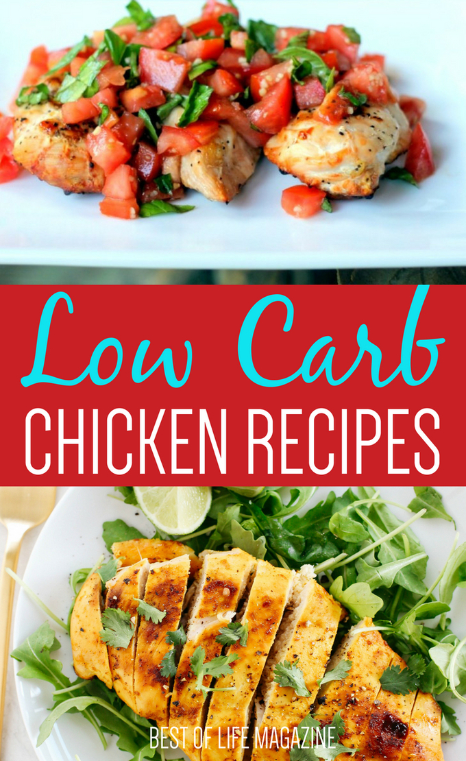 These 25 make ahead, low fuss and portable low carb chicken recipes take minimal time and ingredients, but have a ton of flavor. #recipes #lowcarbrecipes #chickenrecipes #lunchrecipes #healthyrecipes #weightloss #weightlossrecipes