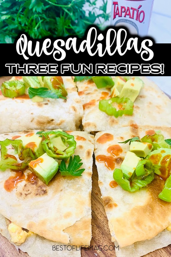 Enjoy these three simple and delicious quesadilla recipes with only five ingredients or less for breakfast, lunch, or dinner! They will satisfy any craving you may have! Breakfast Quesadilla Recipe | Grape Quesadilla Recipe | Savory Quesadilla Recipe | Quesadillas for Adults | Party Recipes | Family Dinner Recipes | Easy Appetizer Recipes | Quick Breakfast Recipes #quesadillarecipes #dinnerrecipes