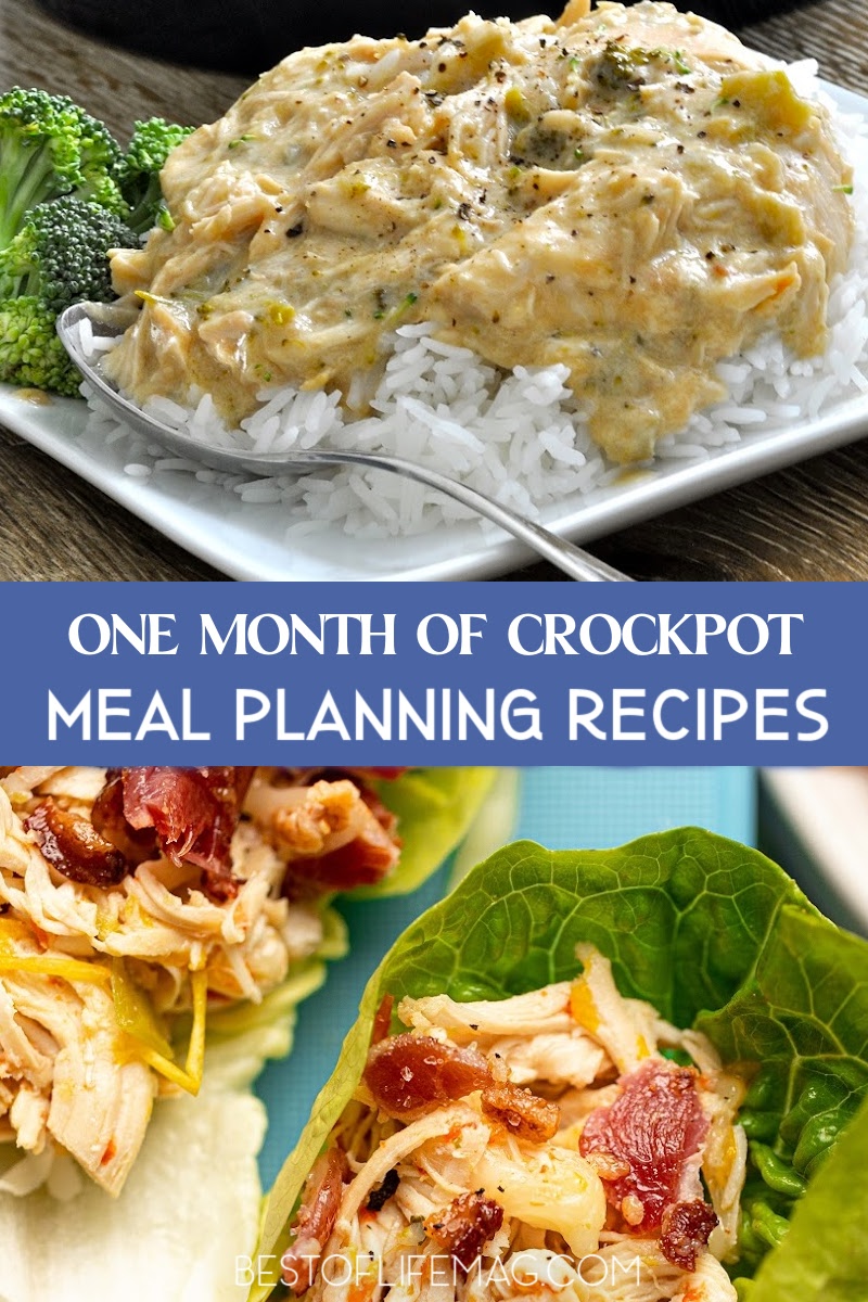 Enjoy an entire month of easy crockpot dinner meals and get more free time, healthier dinners, and keep every meal exciting for you and your family. #crockpot #recipes #mealplanning | Easy Crockpot Recipes for a Month | Best Crockpot Recipes for Dinner | Best Crockpot Dinner Recipes | Best Chicken Crockpot Recipes | Best Beef Crockpot Recipes | Best Veggie Crockpot Recipes via @amybarseghian