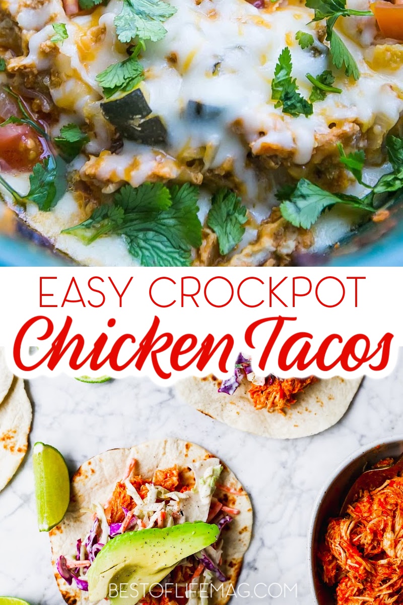 Any night can be Taco Tuesday with any one of the best crockpot chicken taco recipes for your whole family to enjoy. Crockpot Chicken Recipes | Crockpot Mexican Food Recipes | Easy Dinner Recipes | Taco Tuesday Recipes | Family Dinner Ideas | Fiesta Taco Recipes | Cinco de Mayo Recipes | Unique Taco Recipes | Slow Cooker Chicken Dinner Ideas | Slow Cooker Mexican Food Recipes | Slow Cooker Taco Tuesday Recipes via @amybarseghian