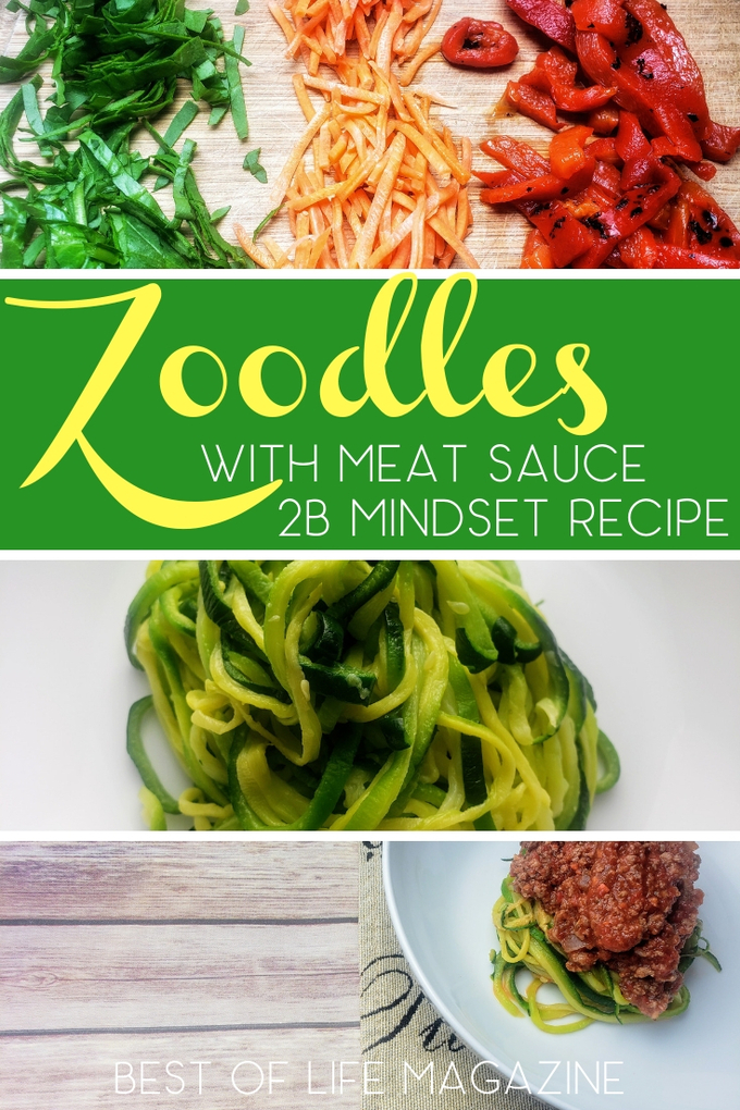 An entire plate of this hearty zoodle and meat sauce recipes contains ZERO grains which means it’s a filling meal without the carb bloat! Zoodles Recipe | Healthy Meat Sauce Recipe | Healthy Recipe | Easy Zoodles Recipe #zoodles #recipes #weightloss #lowcarb