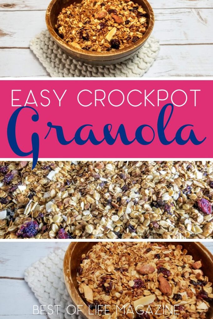 Healthy Crockpot Granola Recipe Gluten Free and Vegan Trail Mix