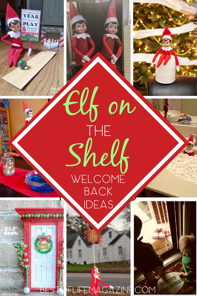 Welcome back Elf on the Shelf ideas can help everyone in the family get excited for the fun antics of your family elf during the Christmas season. Fun Elf on The Shelf Ideas | Introduce Elf on the Shelf | Holiday Traditions | Things to Do During the Holidays #elfontheshelf #christmas via @amybarseghian