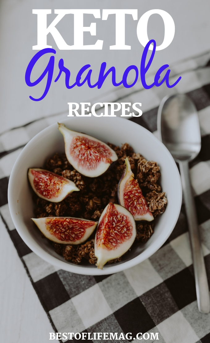 Keto granola recipe ideas are perfect to carry with you for a quick snack or to make on busy days to help when you don’t have a lot of time for keto meal prep. Keto Snack Recipes | Keto Recipes | Low Carb Snack Recipes | Low Carb Recipes | Low Carb Granola Recipes | Healthy Granola Recipes #lowcarb #keto