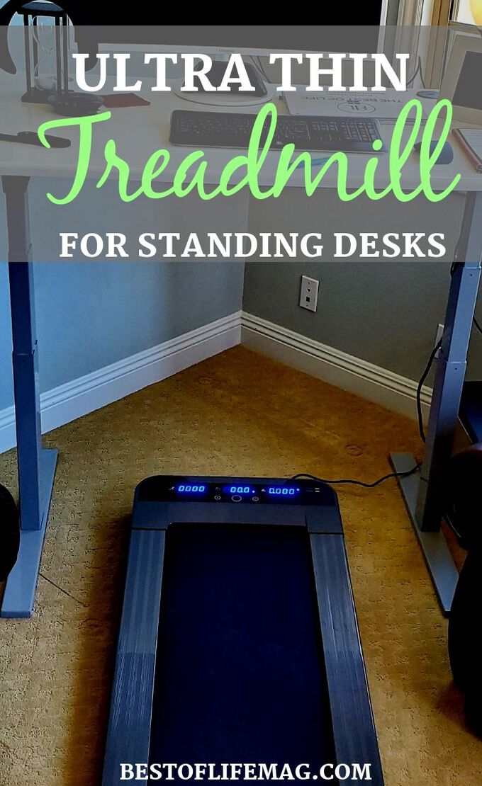 Getting in those extra steps at the office is easier than ever with the Ultra Thin Office Treadmill from Versadesk that you can use with your standing desk. Tips for Standing Desks Tips | Healthy Living Tips | Office Workouts | At Home Workouts #health #work