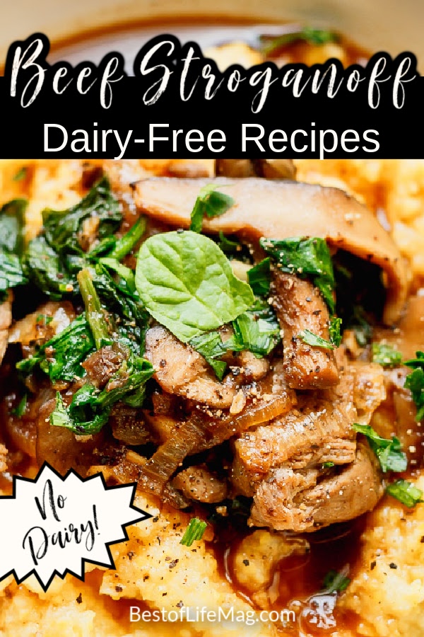 These dairy free beef stroganoff recipes have been chosen just for you, taking out the guesswork and making it easier to eat creamy comfort foods. Dairy Free Recipes | Dairy Free Dinner Recipes | Dairy Free Pasta Recipes | Healthy Dinner Recipes | Family Recipes #dairyfree #recipes