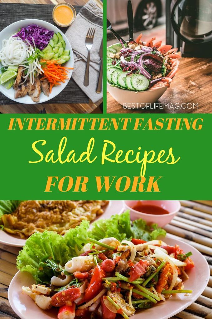 You can use some easy salad recipes for work to help you stay on track while you practice intermittent fasting to lose weight. Intermittent Fasting Recipes | Salad Recipes for Intermittent Fasting | Healthy Salad Recipes | Low Carb Salad Recipes | Weight Loss Salad Recipes #intermittentfasting #recipes via @amybarseghian