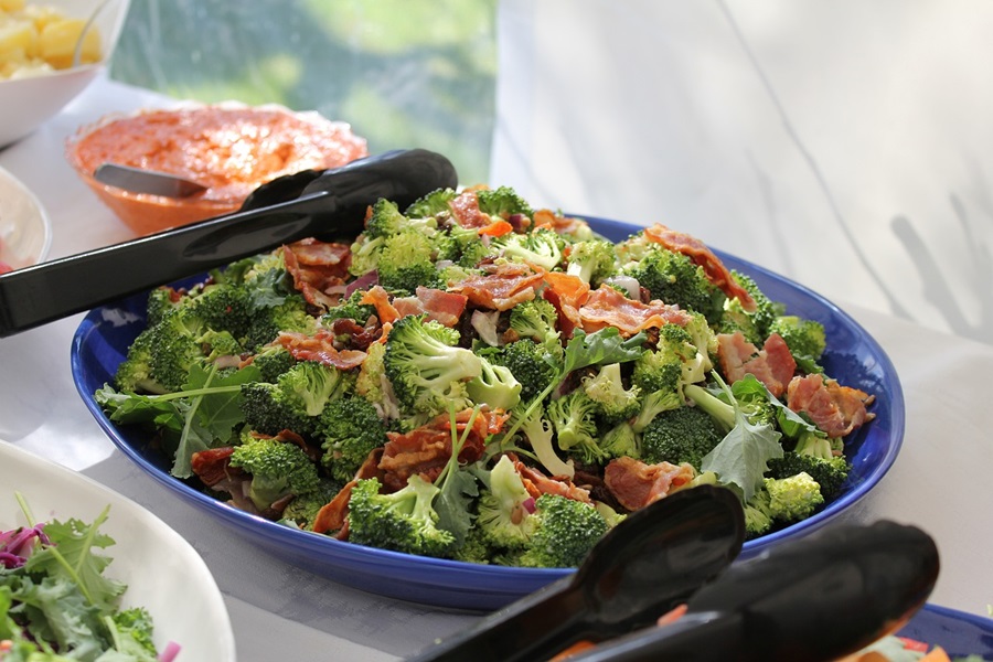 Beachbody Holiday Recipes to Help you Stay on Track Close Up of a Broccoli Salad