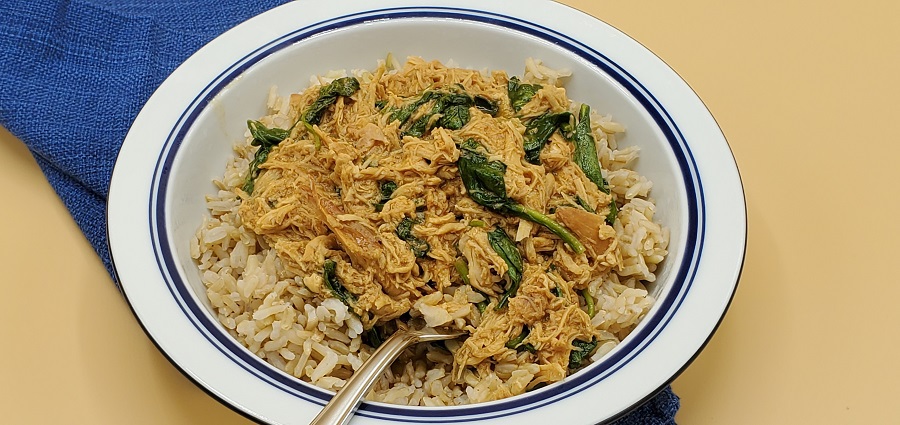 Crock-Pot Spicy Chicken Bowl Recipe with Spinach - The Best of Life Mag