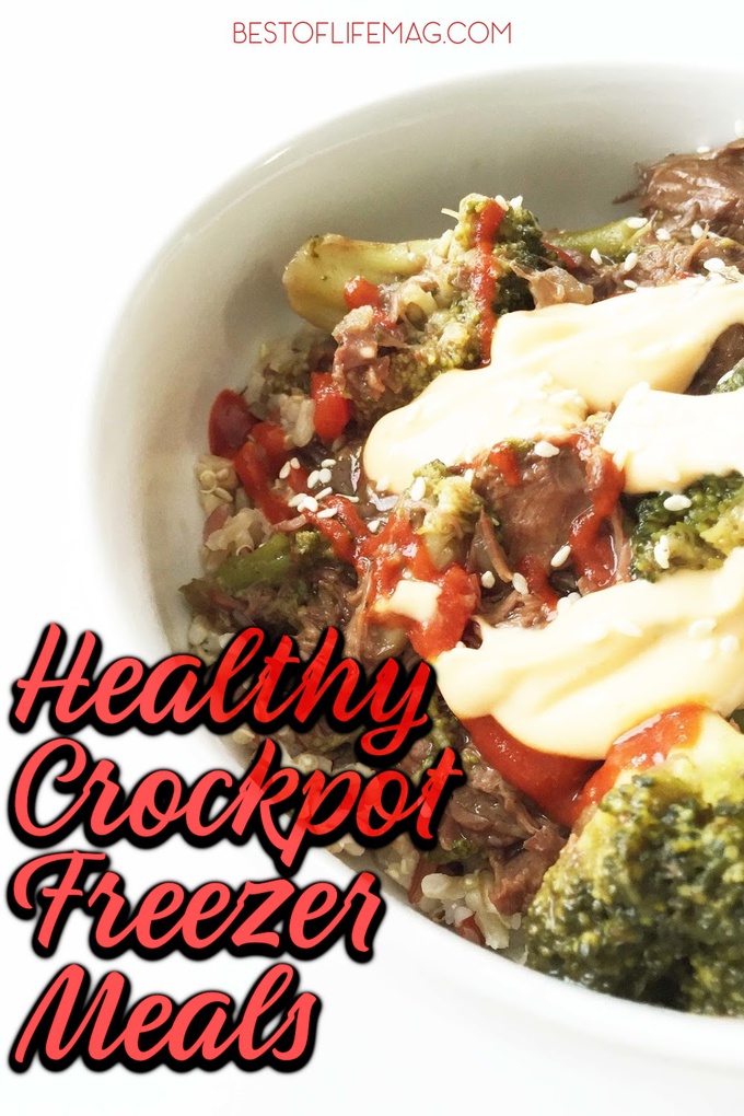 Time is very important and saving time in the kitchen is easier with these healthy crockpot freezer meals that are perfect for meal planning. Crockpot Recipes | Freezer Meals | Slow Cooker Freezer Meals | Healthy Crockpot Recipes | Slow Cooker Dump Recipes | Healthy Dinner Recipes | Healthy Lunch Recipes | Crockpot Soup Recipes | Slow Cooker Meal Prep | Family Meal Prep Ideas | Meal Prepping for Families #crockpotrecipes #freezermeals via @amybarseghian