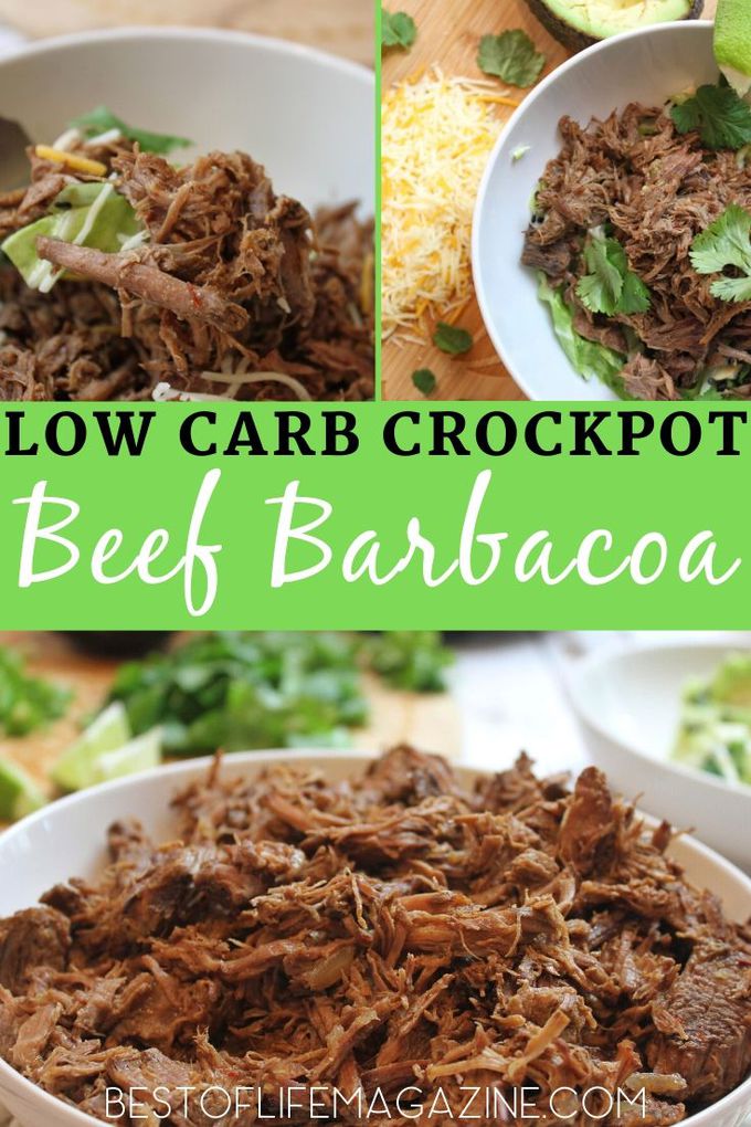 This Crock Pot Beef Barbacoa recipe is layered with citrus flavors, chilis, and spices. Chuck roast is the perfect kind of low carb protein to slow cook. Keto Crockpot Recipes | Low Carb Slow Cooker Recipes | Slow Cooker Barbacoa Recipe | Mexican Recipes | Crockpot Dinner Recipes | Beef Crockpot Recipes #lowcarb #crockpot