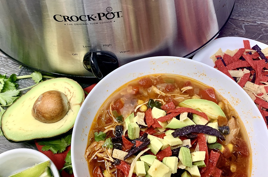 Dairy Free Slow Cooker Chicken Tortilla Soup