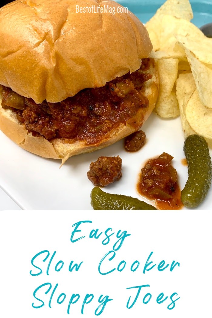 Slow cooker sloppy Joes with ground beef takes a classic, family favorite recipe and turns it into an even easier crockpot recipe. Family Friendly Dinner Recipes | Crockpot Recipes for Kids | Recipes Kids Will Love | Dinner Recipes for Kids | Slow Cooker Lunch Recipes | Summer Recipes Crockpot #slowcooker #recipe via @amybarseghian