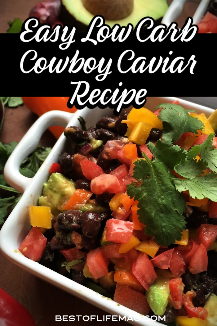 Our low carb cowboy caviar is fresh, easy, and made without corn! Loaded with peppers, tomatoes, black beans, and avocado, the perfect snack. via @amybarseghian