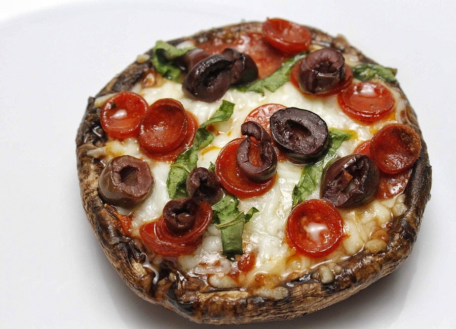 Low Carb Portobello Mushroom Pizza Recipe Cooked Pizza