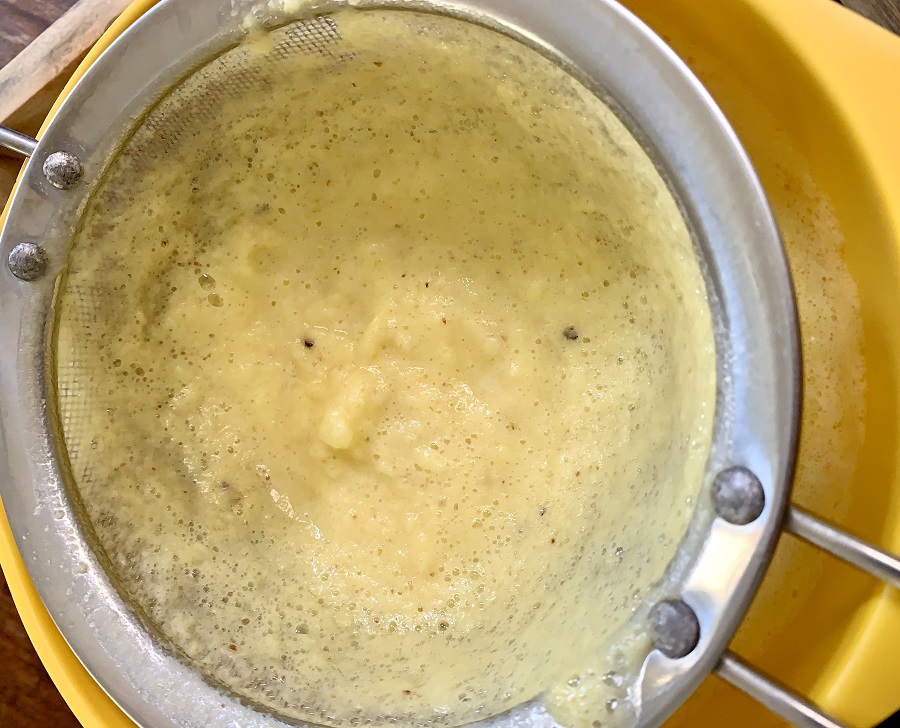 How to Make Fresh Pineapple Juice Juice Being Strained