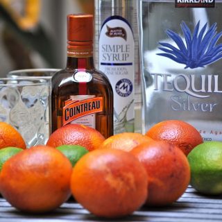 Fruity Margarita Recipes Ingredients and Fruit Gathered Together on a Table Outside