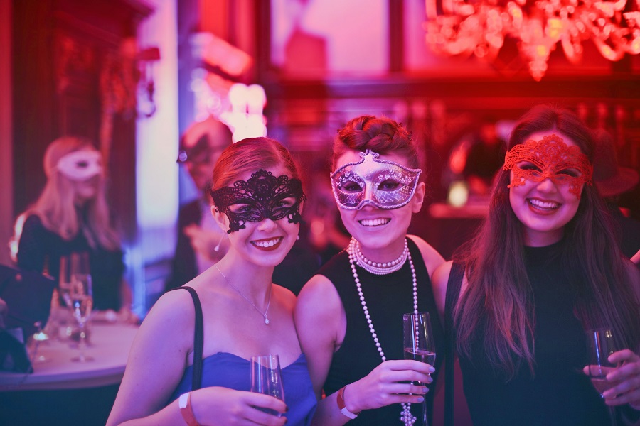 Downloads for your Halloween Playlist Three Women at a Masquerade 