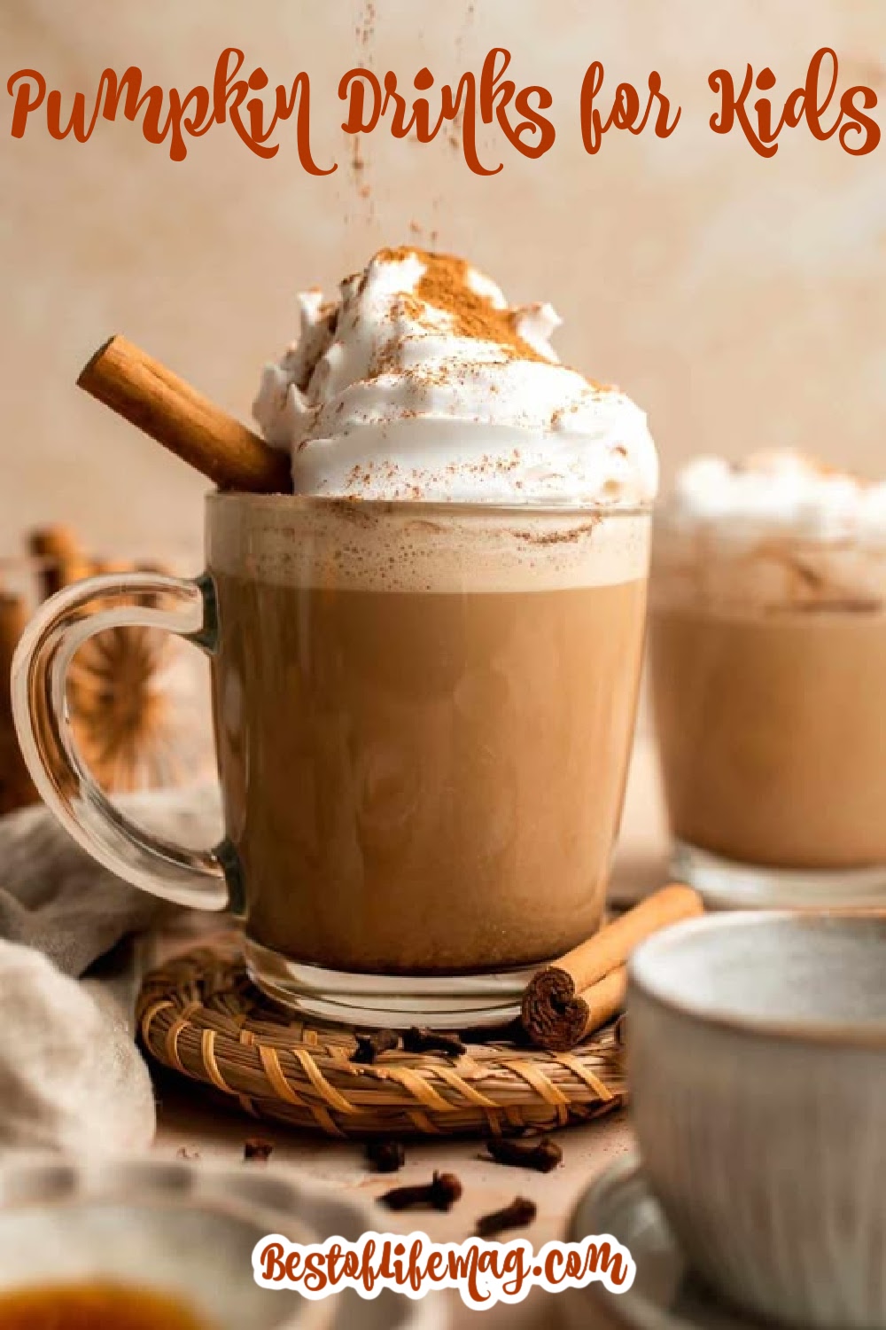 Pumpkin drinks for kids are perfect for fall and Halloween parties and kids love making them on their own! Pumpkin Latte for Kids | No Coffee Pumpkin Spice Latte | Fun Fall Drinks for Kids | Pumpkin Spice Drinks for Kids | Fall Recipes for Kids | Kid-Friendly Fall Recipes | Drink Recipes for Kids via @amybarseghian