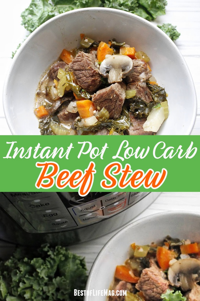 Instant Pot low carb beef stew is an easy recipe to make and enjoy while on a low carb diet or as a quick healthy beef recipe. Low Carb Instant Pot Recipes | Low Carb Beef Recipes | Keto Beef Recipes | Low Carb Beef Stew Keto | Keto Recipes with Beef | Homemade Beef Stew Recipe | Weight Loss Recipes Beef #lowcarb #instantpot