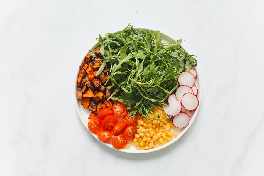 Beachbody Meal Plan Salad Ingredients on a Plate