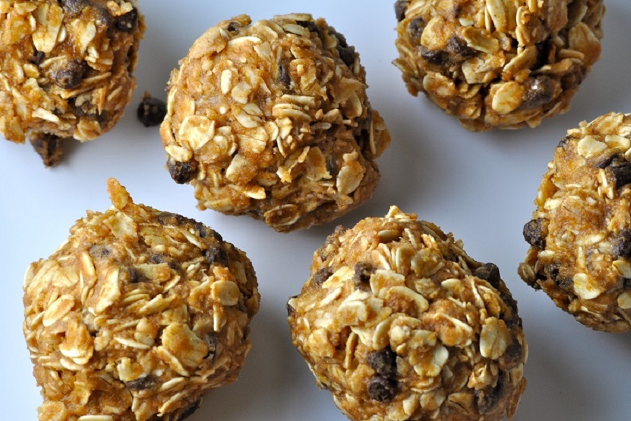 Dairy Free Diet Close Up of a Bunch of Oatmeal Peanut Butter Balls
