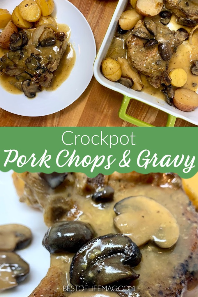 Crockpot pork chops and gravy is a classic dish that can easily be made better with the help of a crockpot. Crockpot Pork Chops and Potatoes | Crockpot Pork Chops Cream of Mushroom | Slow Cooker Pork Chops and Gravy | Crockpot Recipes with Pork | Slow Cooker Pork Recipes #crockpotdinners #easyrecipes via @amybarseghian