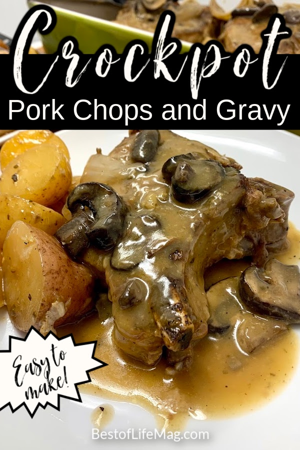 Crockpot pork chops and gravy is a classic dish that can easily be made better with the help of a crockpot. Crockpot Pork Chops and Potatoes | Crockpot Pork Chops Cream of Mushroom | Slow Cooker Pork Chops and Gravy | Crockpot Recipes with Pork | Slow Cooker Pork Recipes #crockpotdinners #easyrecipes via @amybarseghian