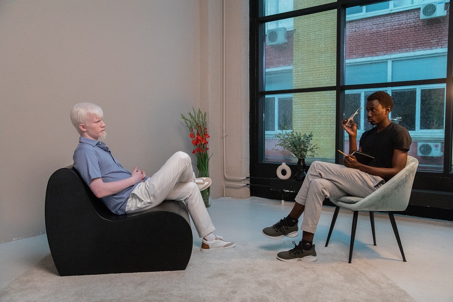 Amazon Echo Show A Man being Interviewed for a Job by Another Man