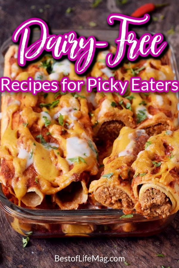 Going dairy free is not always easy! These dairy free recipes for picky eaters will help make the transition to a dairy free diet easier. Dairy Free Recipes for Kids | DF Recipes | Healthy Recipes | Recipes for Kids | Recipes for Food Allergies #dairyfree #recipes