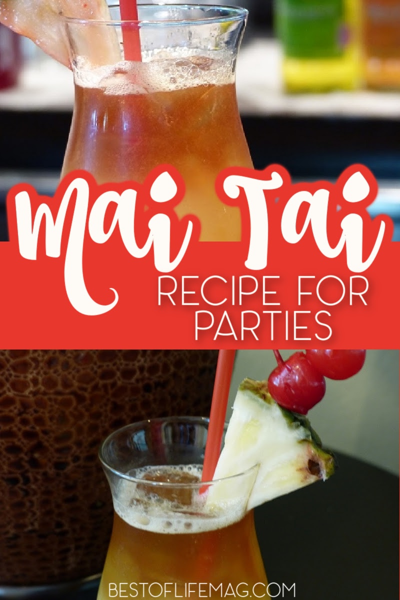 An easy Mai Tai recipe that reminds you of the beach and vacation is a must for every home and a guaranteed hit for happy hour. Mai Tai Recipe Hawaiian | Mai Tai Pitcher Recipe | Mai Tai Cocktail Recipes | Hawaiian Cocktail Recipe | Rum Drinks Recipes | Party Drinks | Drink Recipes with Rum | Easy Cocktails #maitairecipe #partycocktails