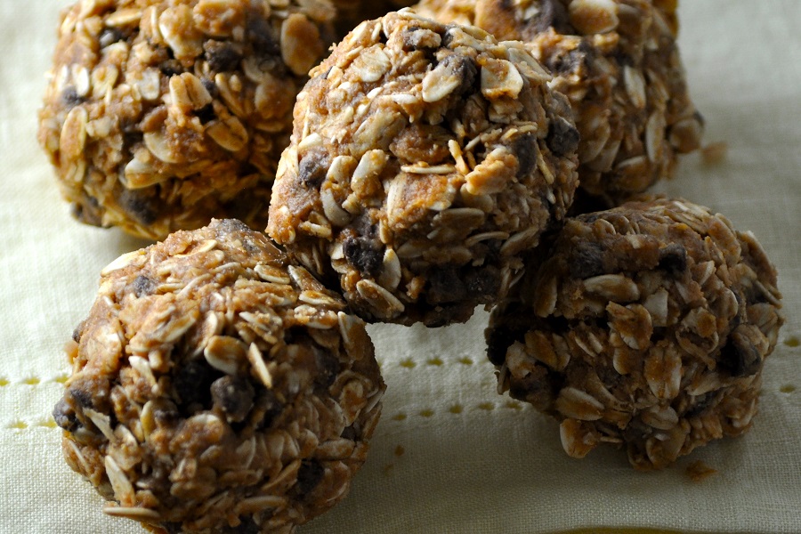 Delicious Dairy Free Desserts Close Up of Oatmeal Balls