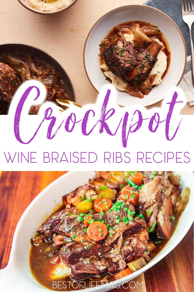 Crockpot wine braised short ribs recipes are delicious and easy to prepare making them an impressive meal for family and friends. Red Wine Cooking Recipes | Beef Crockpot Recipes | Recipes with Wine | Braising Recipes | Party Recipes | Easy Dinner Recipes | Crockpot Recipes with Beef | Crockpot Ribs Recipes #crockpotrecipes #wine via @amybarseghian