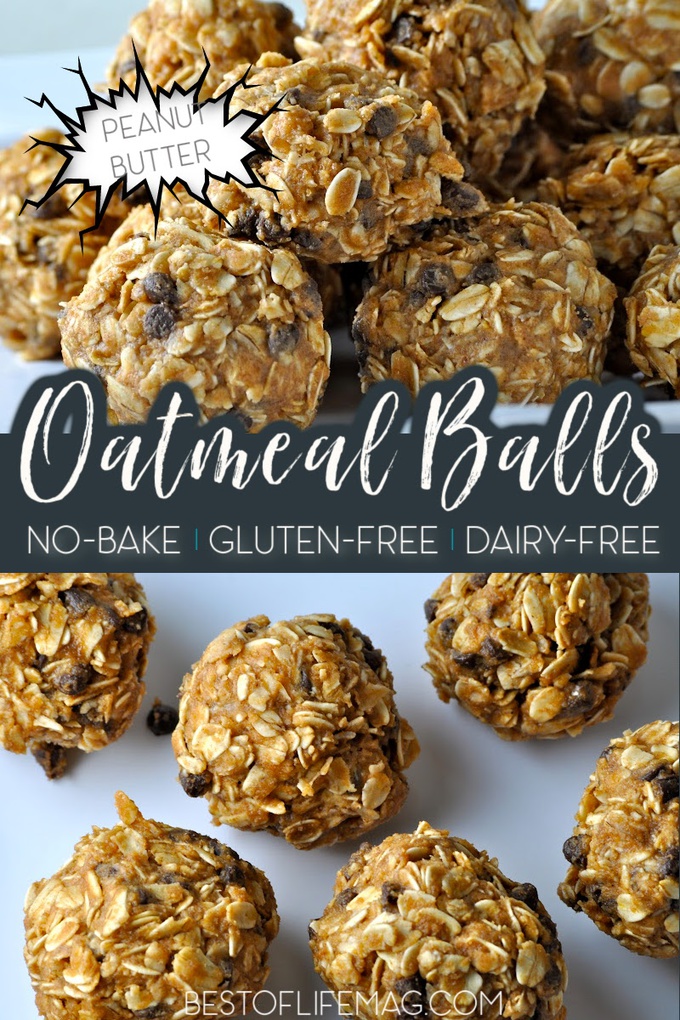 This no bake peanut butter oatmeal balls recipe is gluten free and dairy free making it the perfect healthy snack for an active lifestyle. Dairy Free Snack Recipes | Gluten Free Snack Recipes | Dairy Free Oatmeal Balls Recipes | Gluten Free Oatmeal Balls Recipes | Healthy Snack Recipes #healthyrecipes #dairyfreerecipes via @amybarseghian