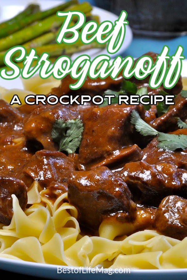 Enjoy this easy beef stroganoff crockpot recipe for a weeknight meal or with guests. The golden mushroom soup adds flavor and it has only SIX ingredients. Stroganoff Recipes | Beef Stroganoff Recipes | Slow Cooker Stroganoff | Crockpot Stroganoff | Slow Cooker Recipes | Crockpot Recipes | Crockpot Pasta Recipe | Slow Cooker Recipe with Beef | Crockpot Recipe with Beef | Dinner Recipe | Family Dinner Recipe #crockpotrecipe #dinnerrecipes
