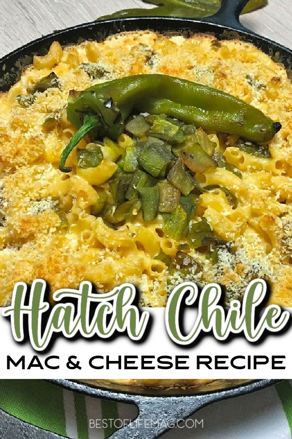 This Hatch chile mac and cheese recipe adds a subtle kick without overpowering the creamy mac and cheese that everyone loves! Party Recipes | Recipes for a Crowd | Adult Mac and Cheese Recipe | Macaroni and Cheese for Adults | Pasta Recipes with Cheese | Dinner Recipes for Two | Family Dinner Recipes | Side Dish Recipes #macandcheese #dinnerrecipe via @amybarseghian