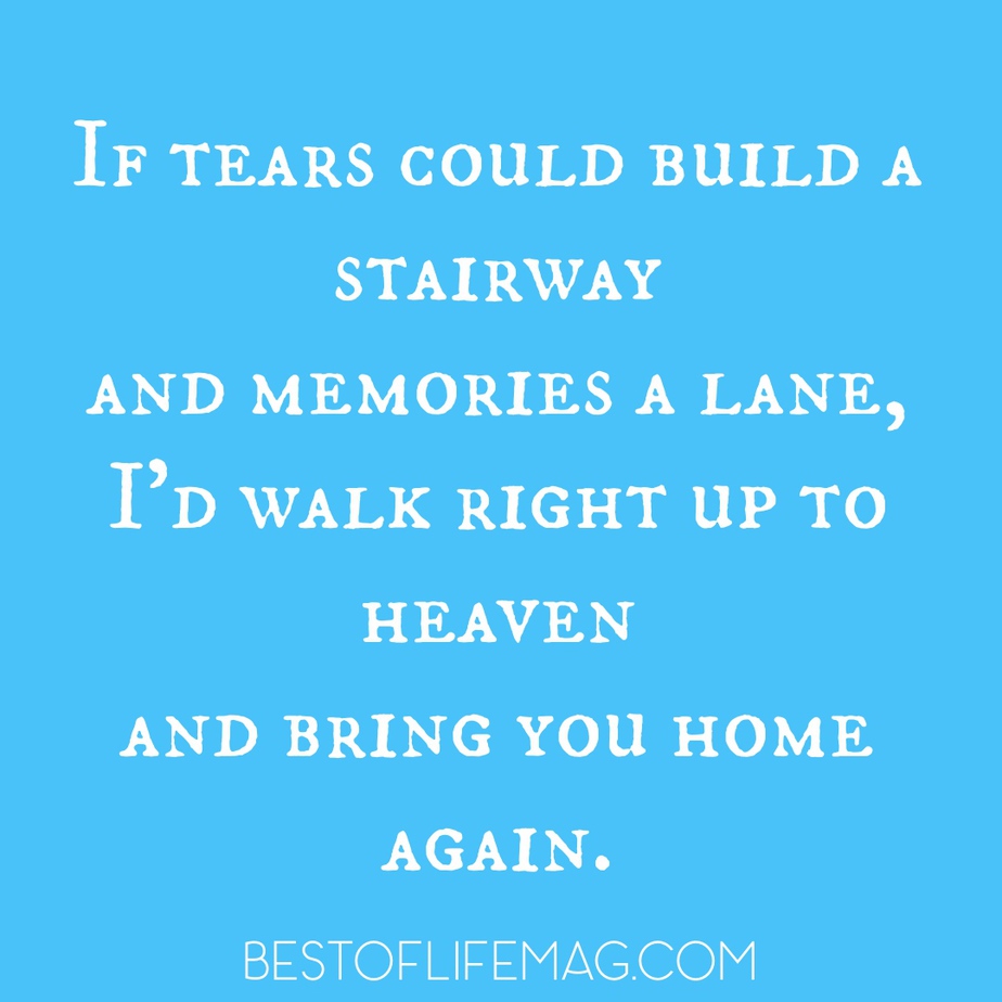 If Tears Could build a stairway and memories a lane stillbirth quotes