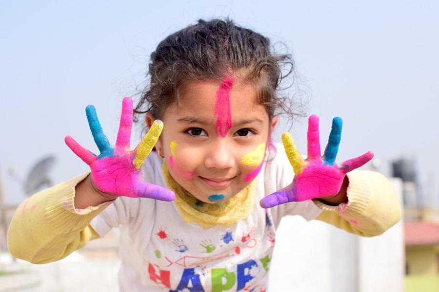 Dairy Free Recipes for Toddlers a Young Girl Holding Up Her Hands Covered in Different Colored Paint