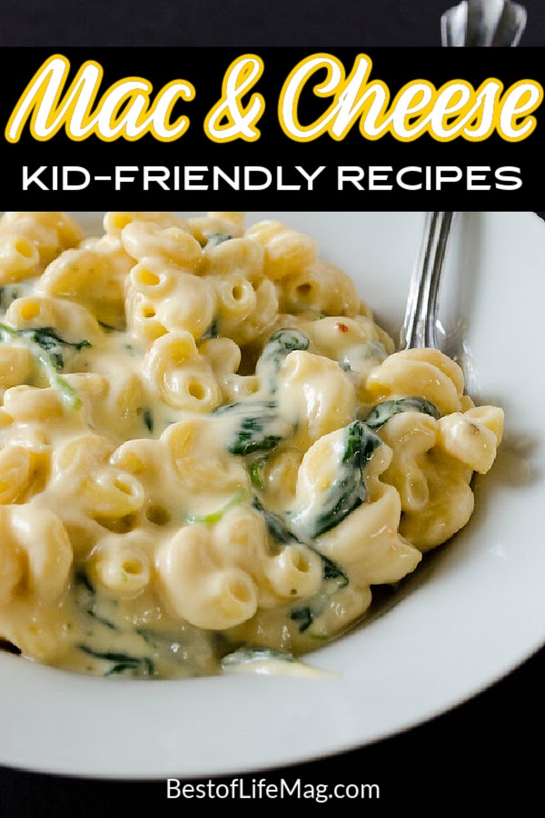 Kid-friendly macaroni and cheese recipes will help your children clean their plate and these are easy family dinner recipes, too! Macaroni Ideas | Macaroni and Cheese for Kids | Recipes for Children | Easy Snack Recipes | Easy Recipes | Kid Friendly Lunch Recipes | Easy Pasta Recipes #recipesforkids #easyrecipes via @amybarseghian