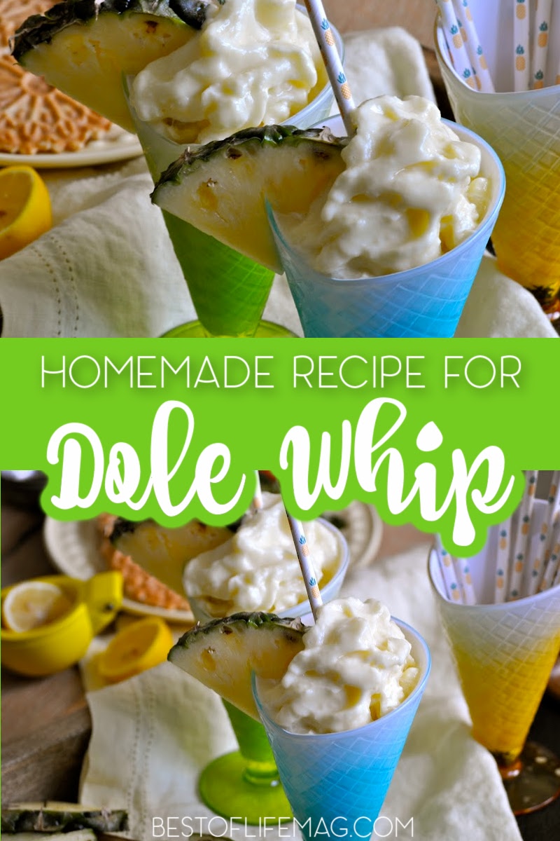 Making this delicious homemade Dole Whip recipe is so easy and fun! The hardest part will be deciding if you want to share your copycat Disneyland Dole Whip. Disneyland Treats | Disneyland Recipes | Disneyland Tips | Dole Whip Ideas | Pineapple Desserts | Dole Whip Copycat Recipe | Disneyland Copycat Recipes | Summer Recipes | Party Recipes for Summer #disneyland #dolewhip via @amybarseghian