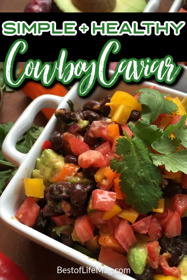 This Cowboy Caviar recipe is dairy free, easy to make, and so healthy! It can be eaten alone, on top of salads, or with chips and is an easy low carb recipe! Party Dip Recipes | Healthy Snack Recipes | Snacks for Parties | Recipes for a Crowd | Low Carb Snacks | Low Carb Recipes | Healthy Party Recipes | Healthy Texas Caviar Recipe #cowboycaviar #partyrecipe via @amybarseghian