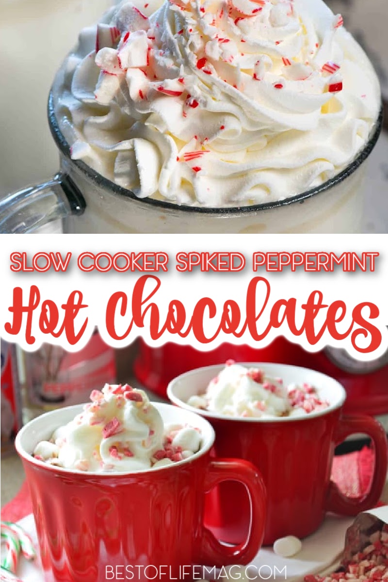 Slow cooker spiked peppermint hot chocolate recipes will enhance your winter season by giving the flavors of the holiday season a kick. Peppermint Hot Chocolate Alcohol | Crockpot Hot Chocolate with Alcohol | Spiked Hot Chocolate Recipes | Slow Cooker Spiked Hot Chocolate Recipes | Boozy Peppermint Hot Chocolate Recipes | Crockpot Boozy Hot Chocolate #crockpot #hotchocolate via @amybarseghian