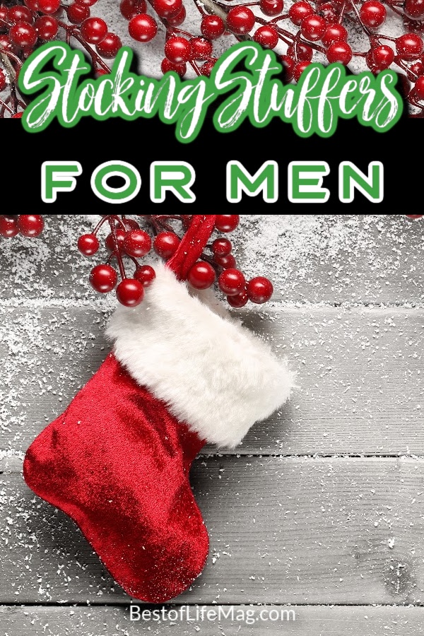 The best stocking stuffers for men consist of things they would utilize daily, weekly, or even monthly and fit perfectly in a stocking. Stocking Stuffers for Adults | Gift Guide for Men | Christmas Gifts for Men | Holiday Gift Ideas | Stocking Stuffers for Teens | Gifts for Him | Stocking Ideas for Men #men #stockingstuffers via @amybarseghian
