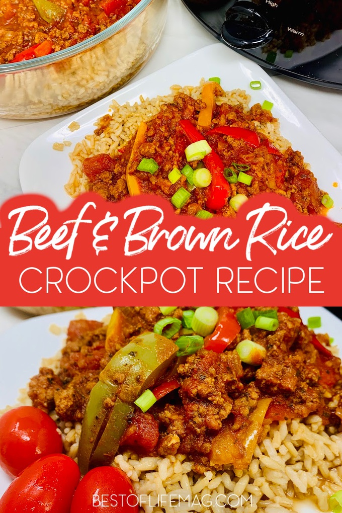 It is easier than ever to spice things up with the right crockpot dinner recipes like this easy slow cooker beef and brown rice recipe. Slow Cooker Beef Tips and Rice | Slow Cooker beef and Rice Casserole | Easy Beef Tips and Rice | Slow Cooker Beef Stew | Crockpot Recipes with Beef | Crockpot Recipes with Brown Rice #crockpot #beefandrice via @amybarseghian