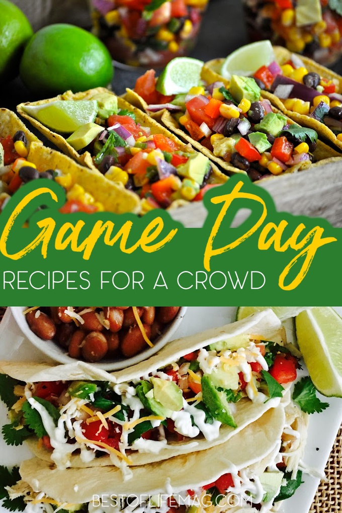 Regardless of what sport you enjoy watching, game day for any of them is always fun! These game day recipes are easy to make and will satisfy any taste bud! Game Day Party Tips | Recipes for Parties | Recipes for a Crowd | Lunch Recipes for Parties | Dinner Recipes for Parties | Finger Food Recipes | Appetizer Recipes | Super Bowl Party Ideas | Super Bowl Party Recipes #gameday #partyrecipes via @amybarseghian